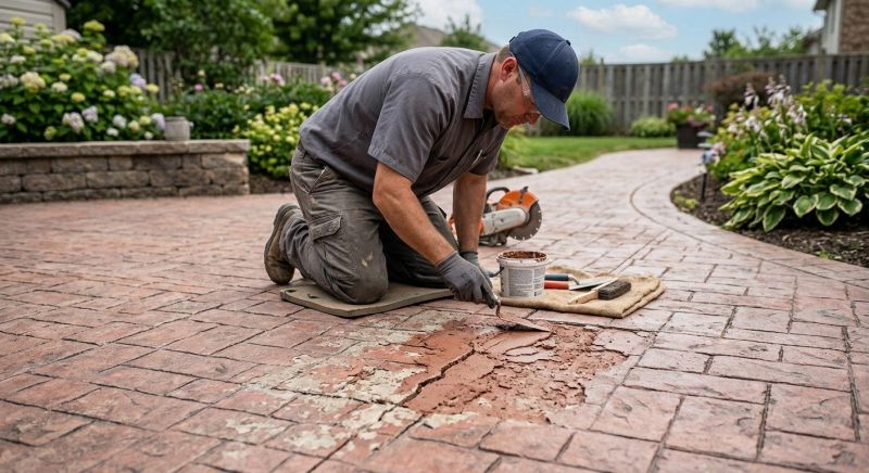 Decorative Concrete Repair in Midlothian, VA